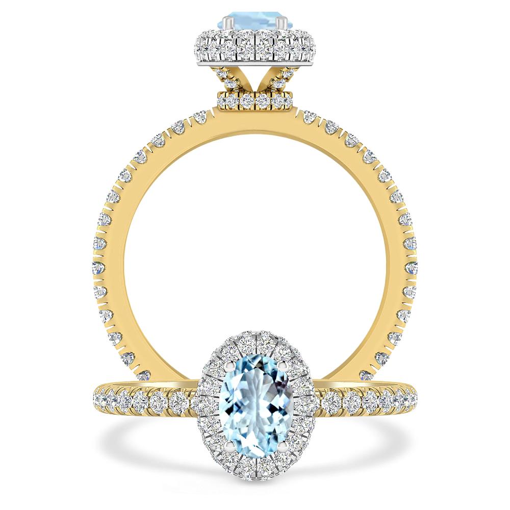 Yellow Gold - Aquamarine