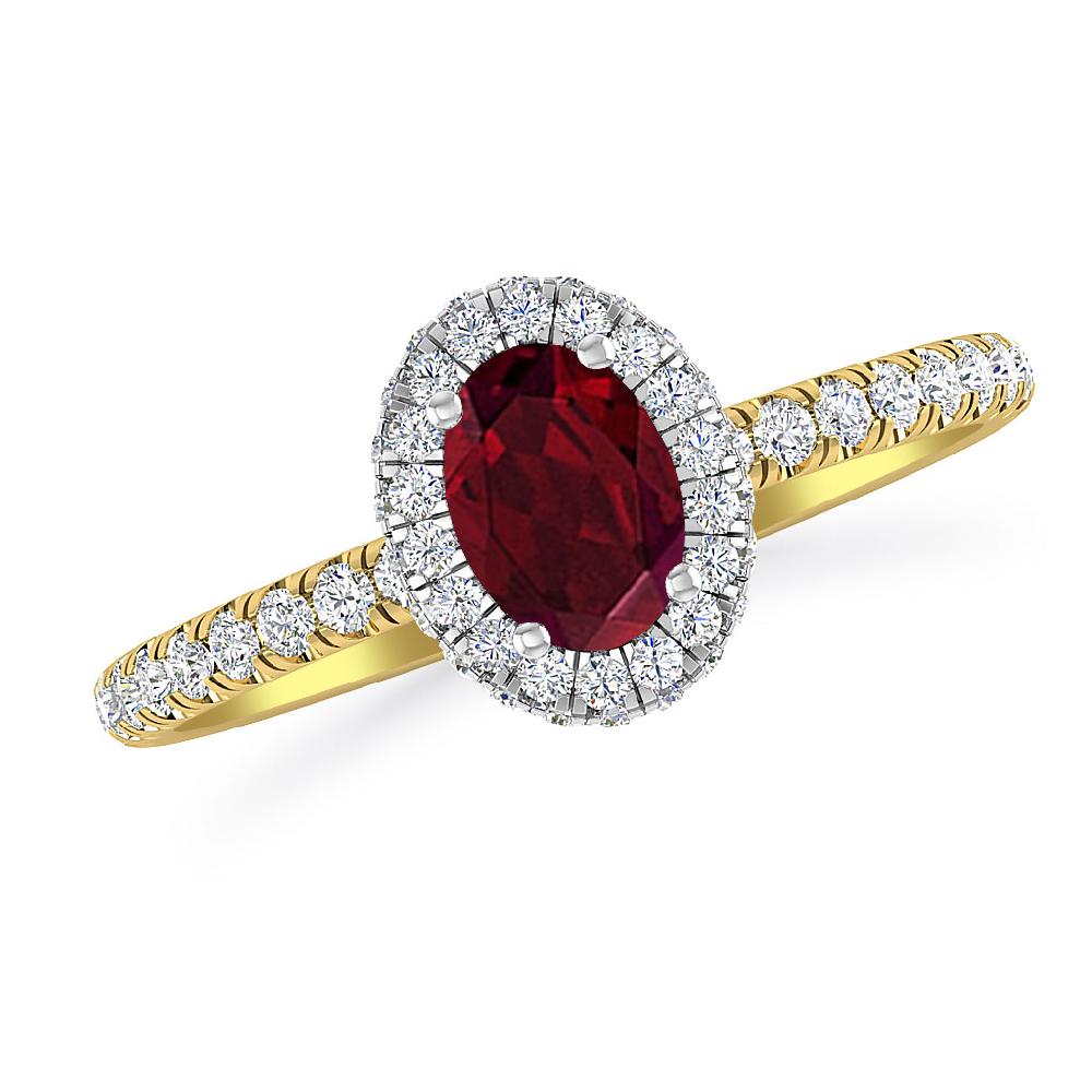 Yellow Gold - Garnet