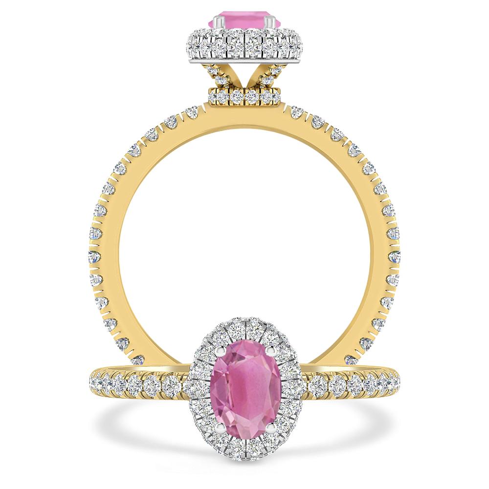 Yellow Gold - Pink Tourmaline