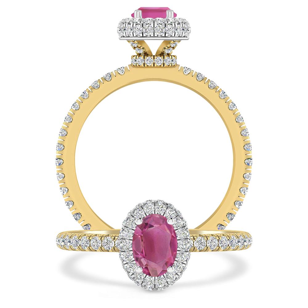 Yellow Gold - Pink Tourmaline