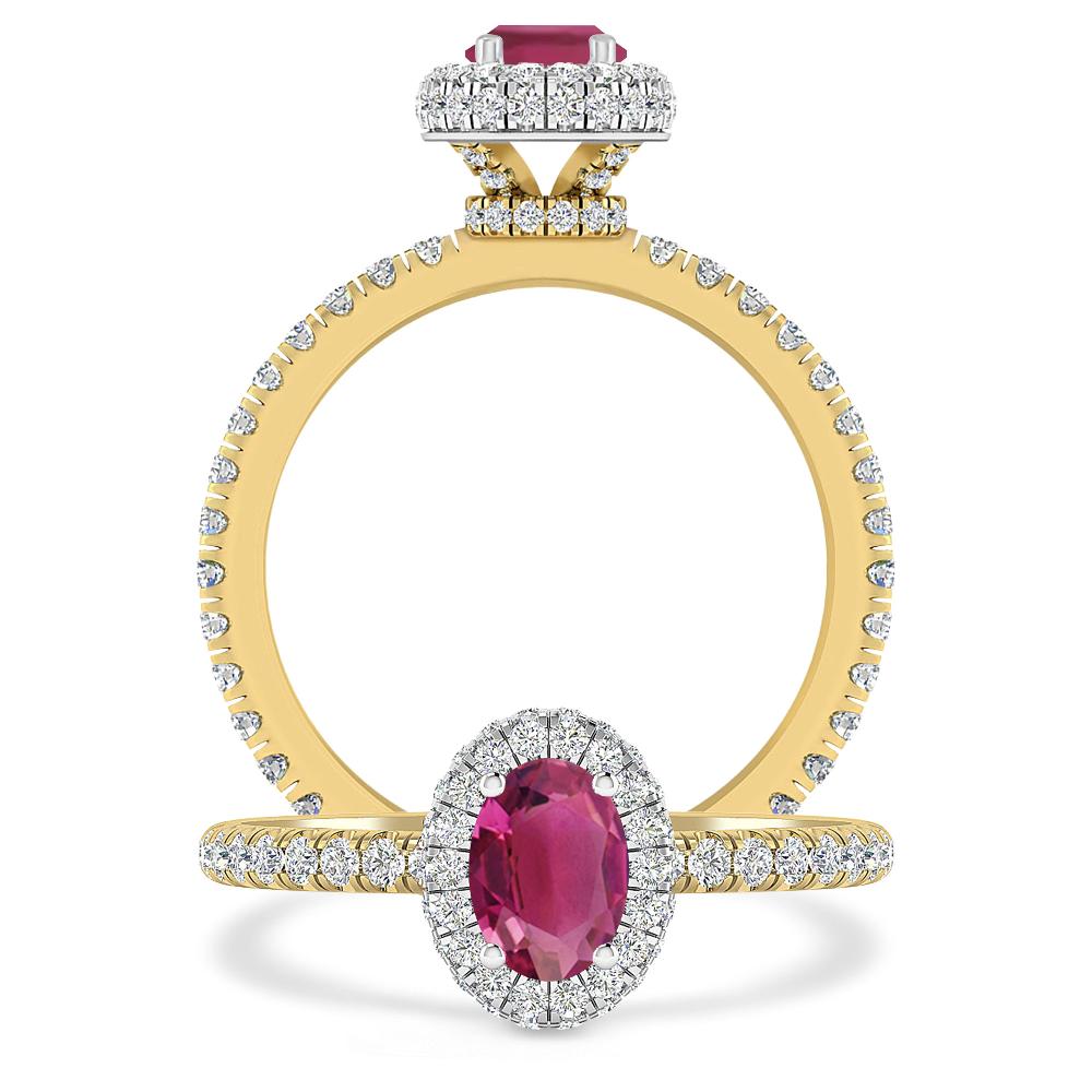 Yellow Gold - Pink Tourmaline