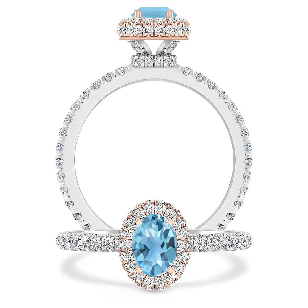 White Gold - Blue Topaz