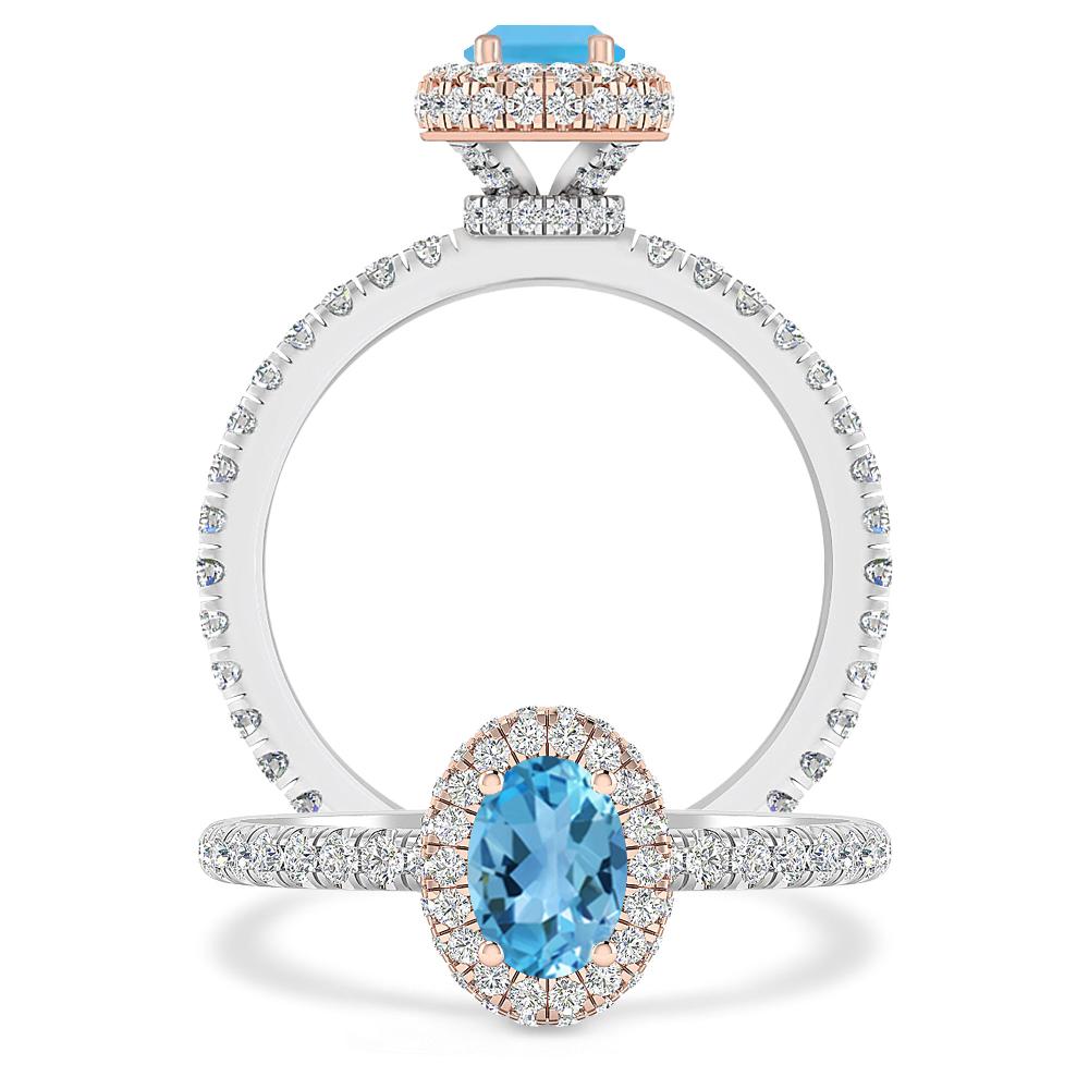 White Gold - Blue Topaz