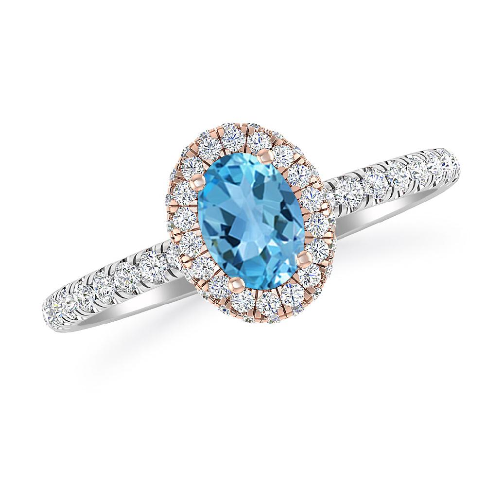 White Gold - Blue Topaz