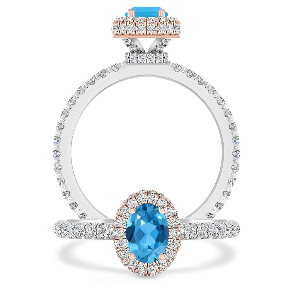 White Gold - Blue Topaz