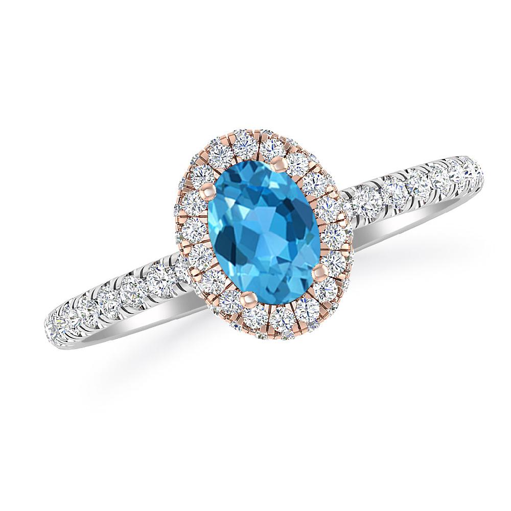 White Gold - Blue Topaz