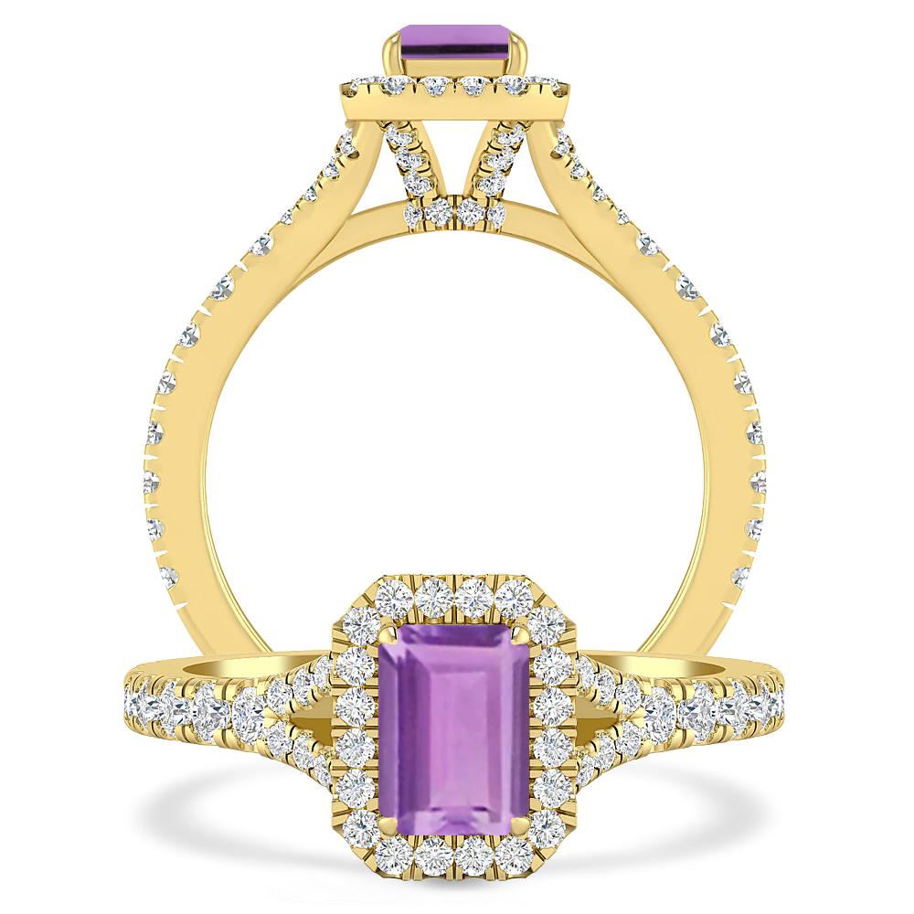 Yellow Gold - Amethyst