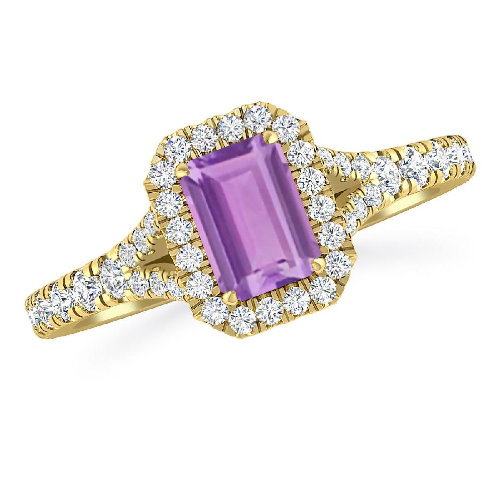 Yellow Gold - Amethyst