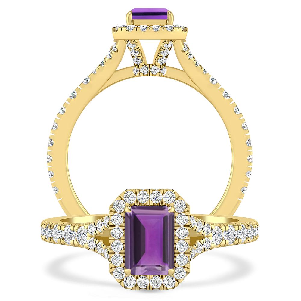 Yellow Gold - Amethyst