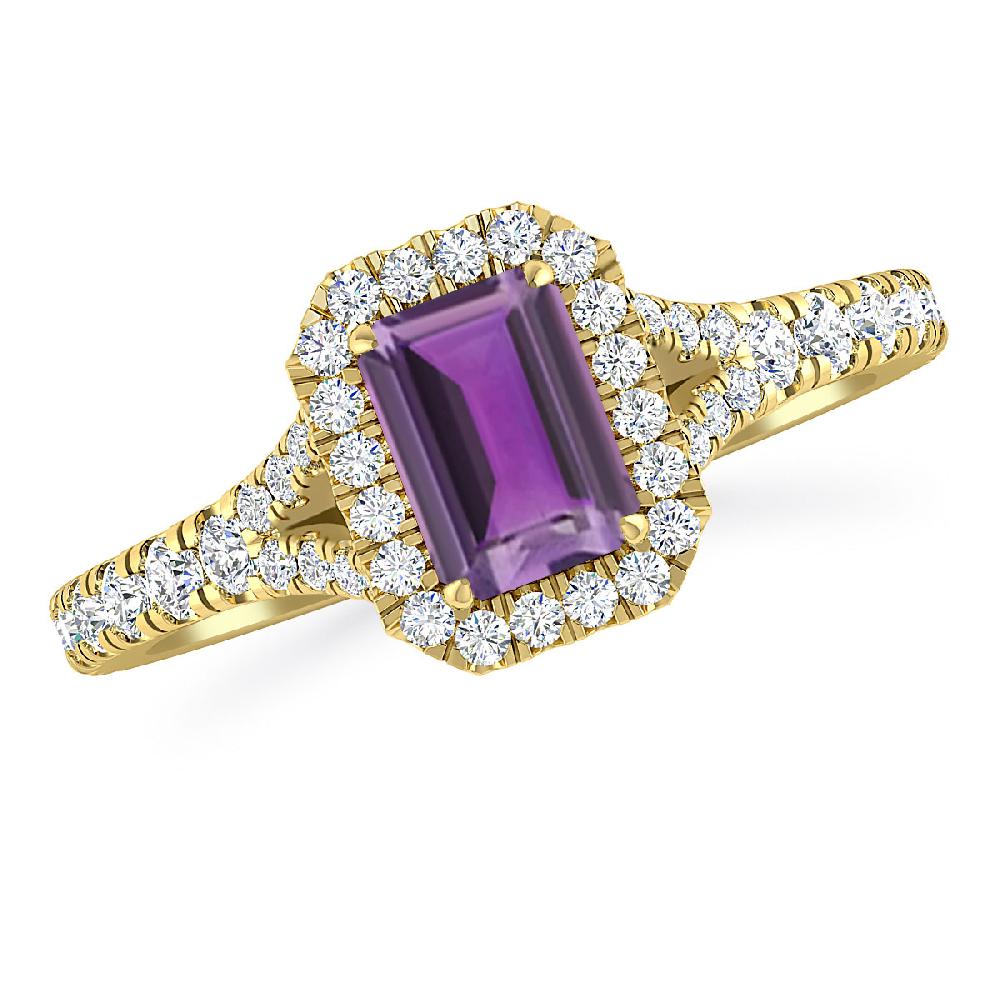 Yellow Gold - Amethyst