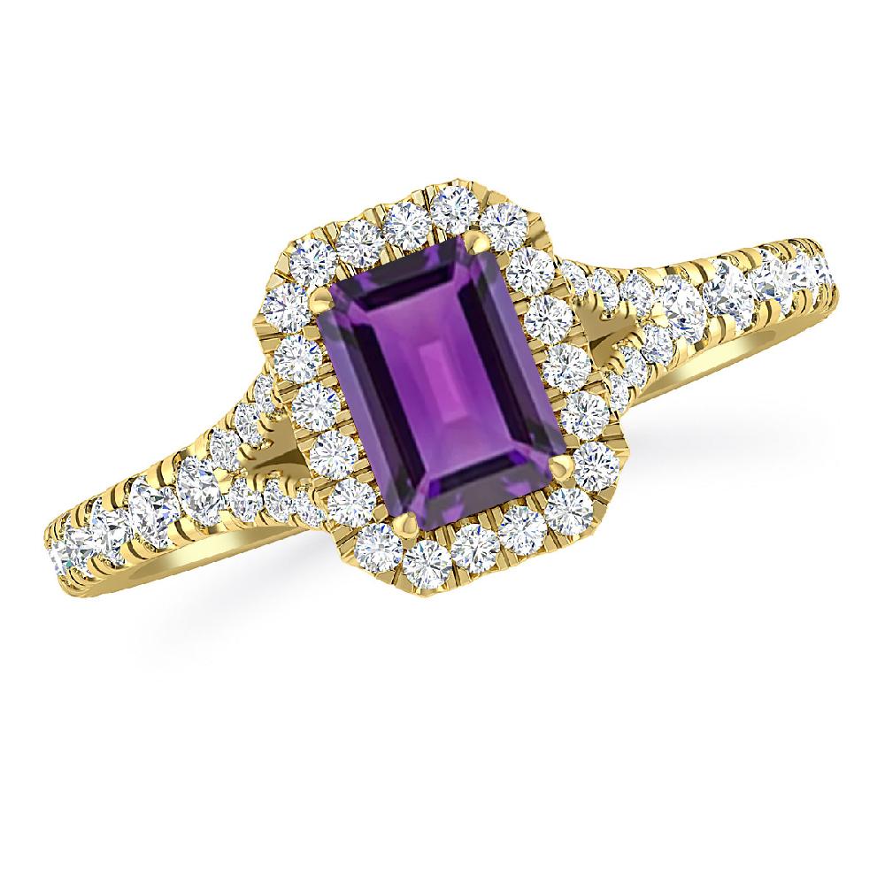 Yellow Gold - Amethyst