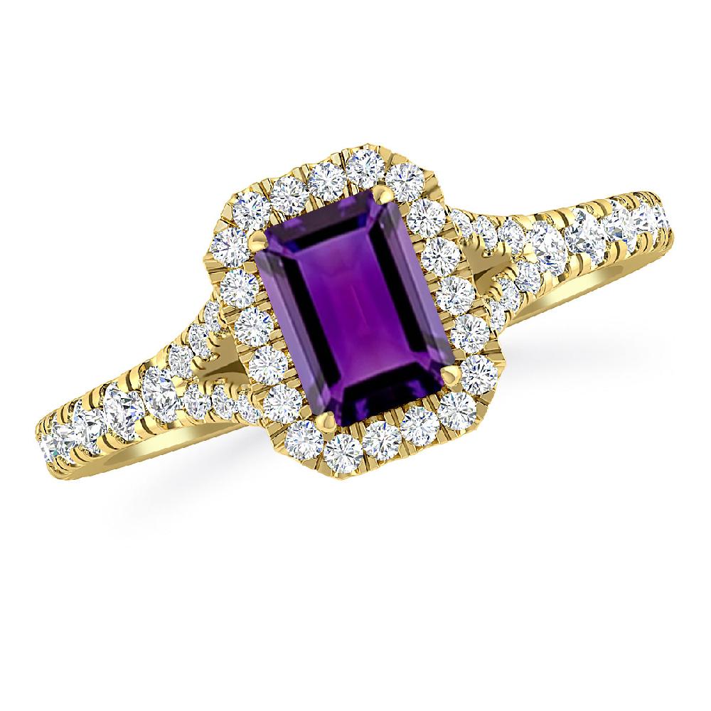 Yellow Gold - Amethyst