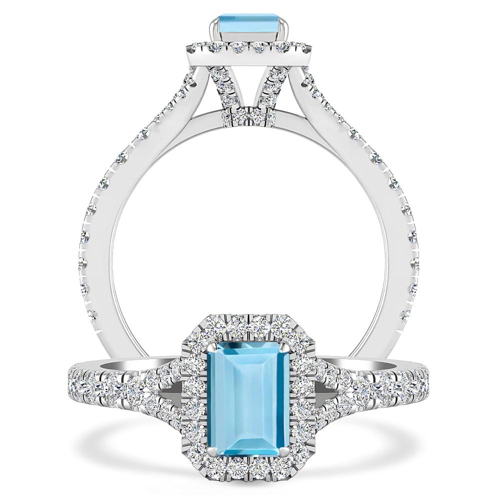 White Gold - Aquamarine