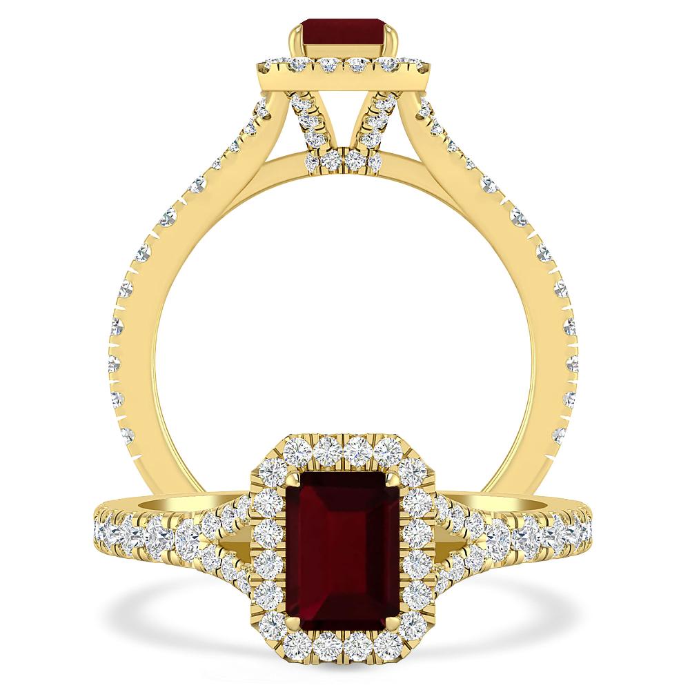 Yellow Gold - Garnet