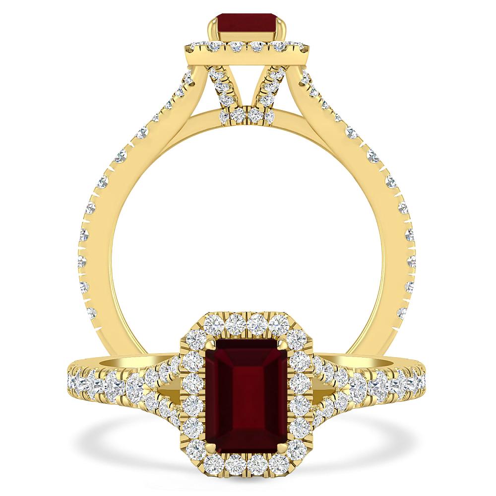 Yellow Gold - Garnet