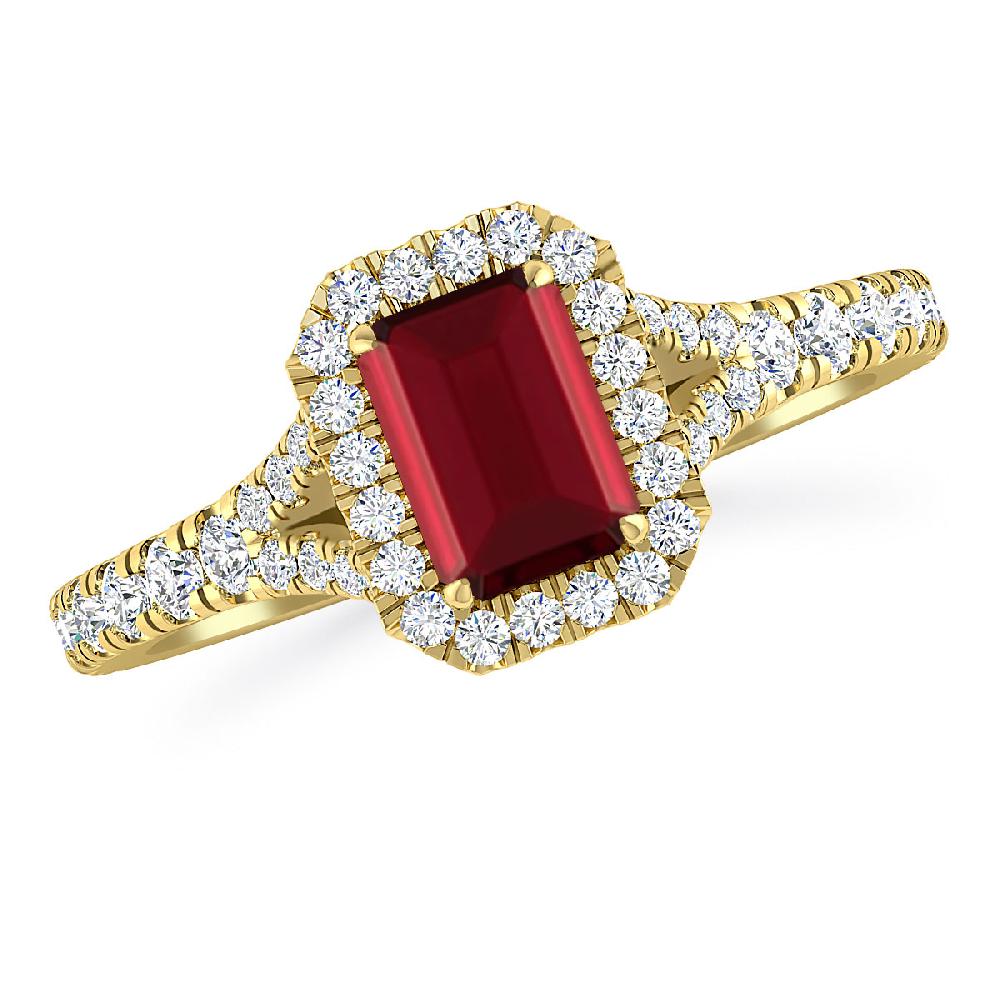 Yellow Gold - Garnet