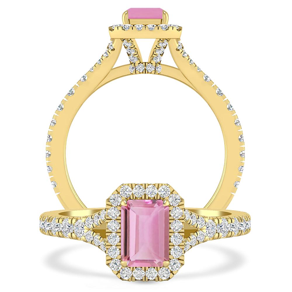 Yellow Gold - Pink Tourmaline