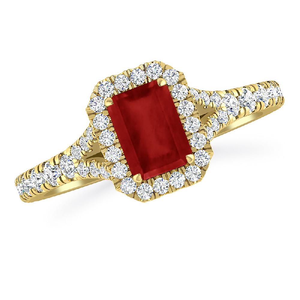 Yellow Gold - Ruby