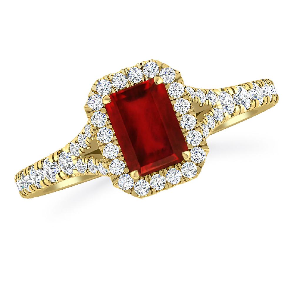 Yellow Gold - Ruby