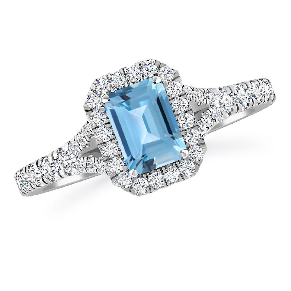 White Gold - Blue Topaz