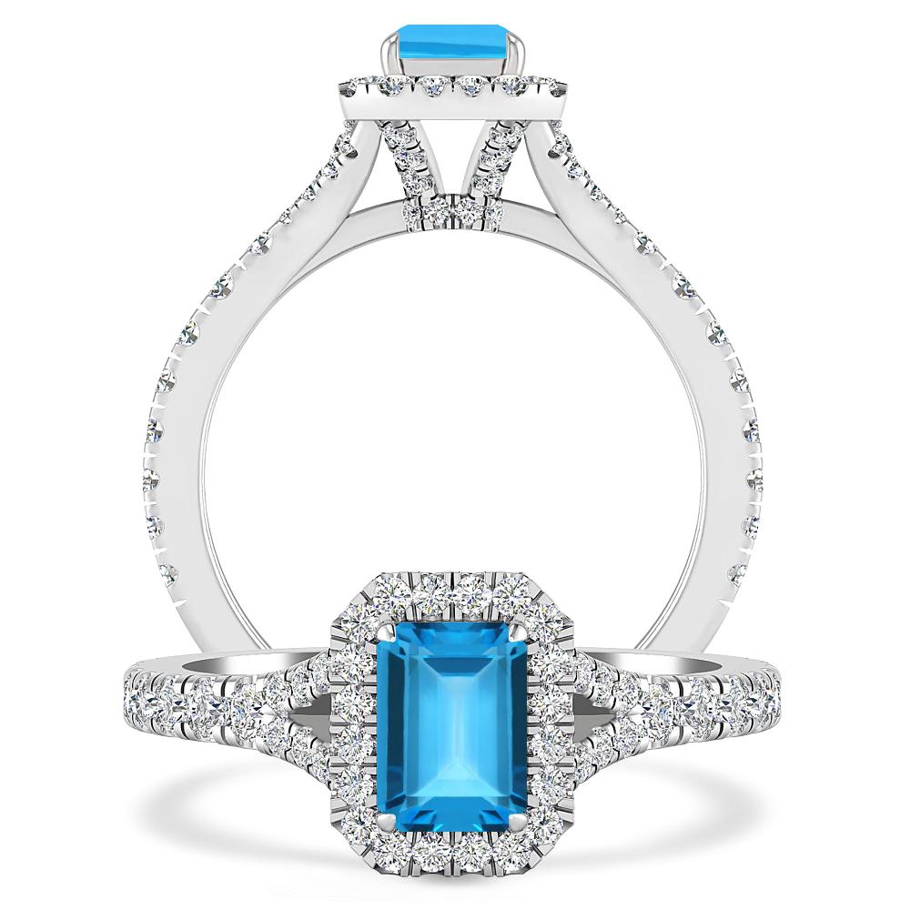 White Gold - Blue Topaz