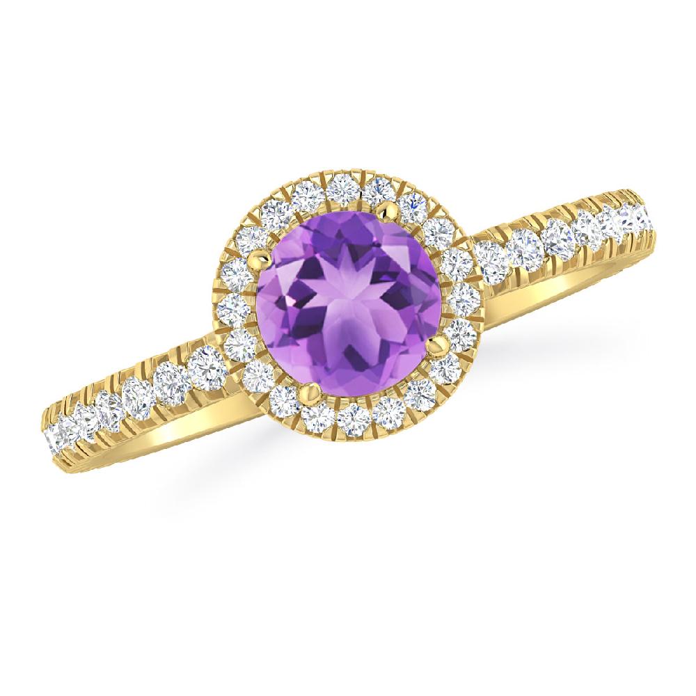 Yellow Gold - Amethyst