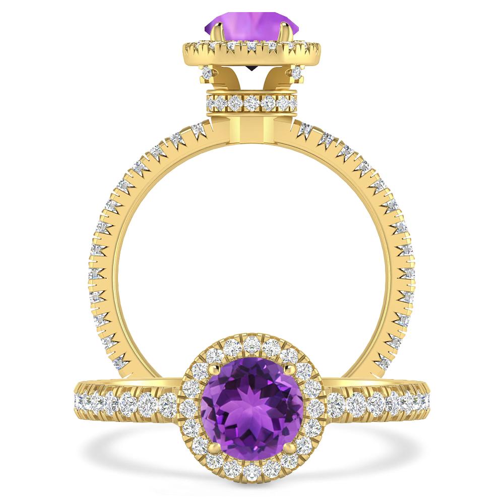 Yellow Gold - Amethyst