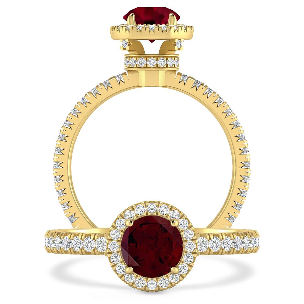 Yellow Gold - Garnet