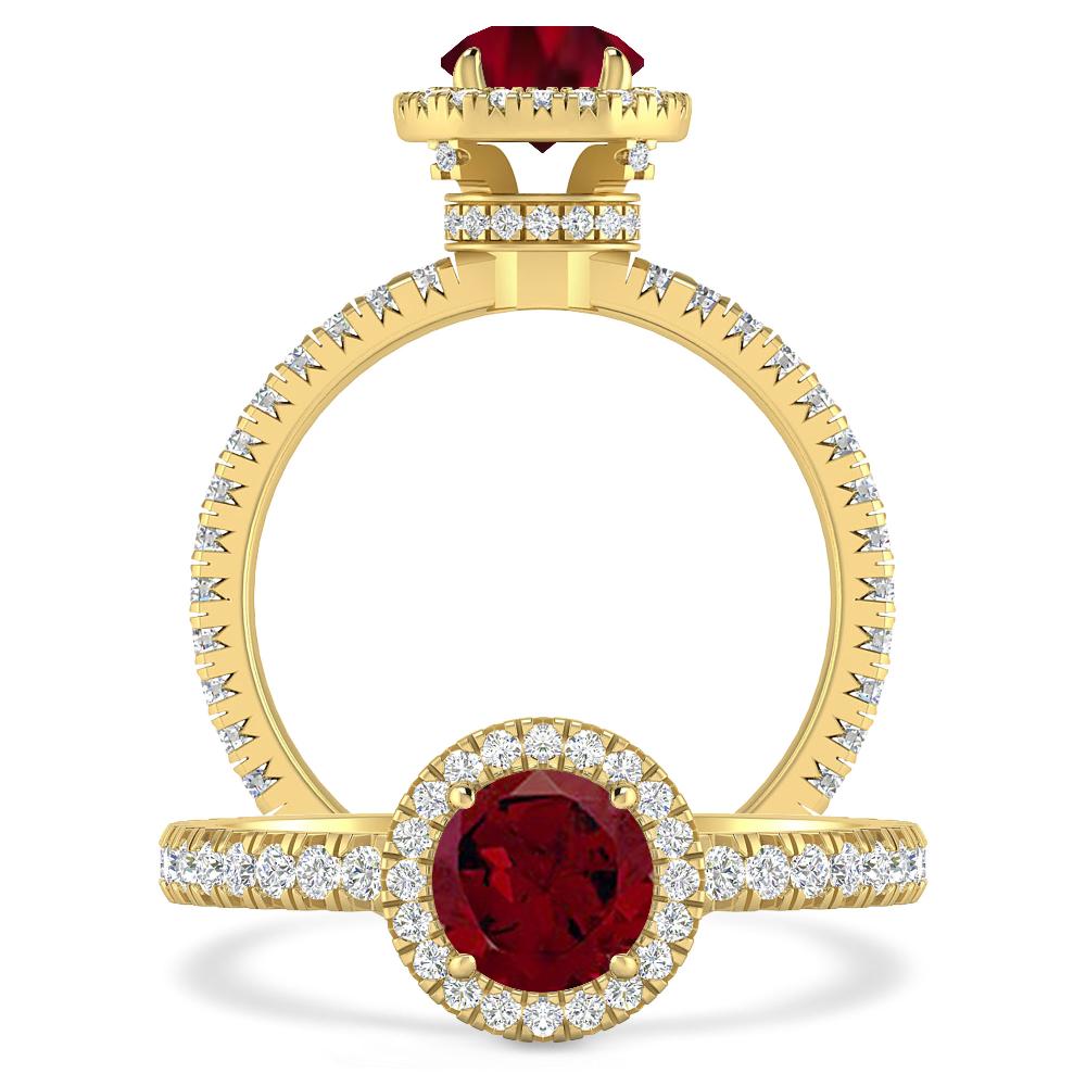 Yellow Gold - Garnet