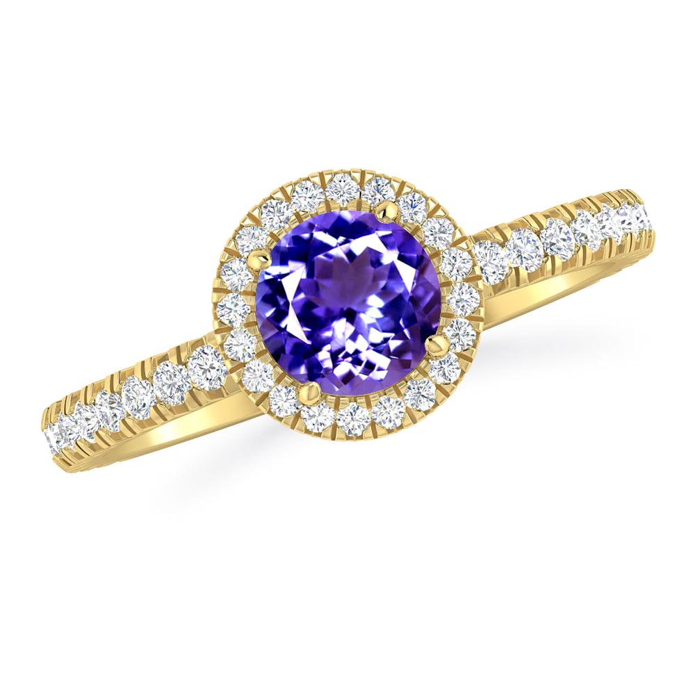 Yellow Gold - Tanzanite