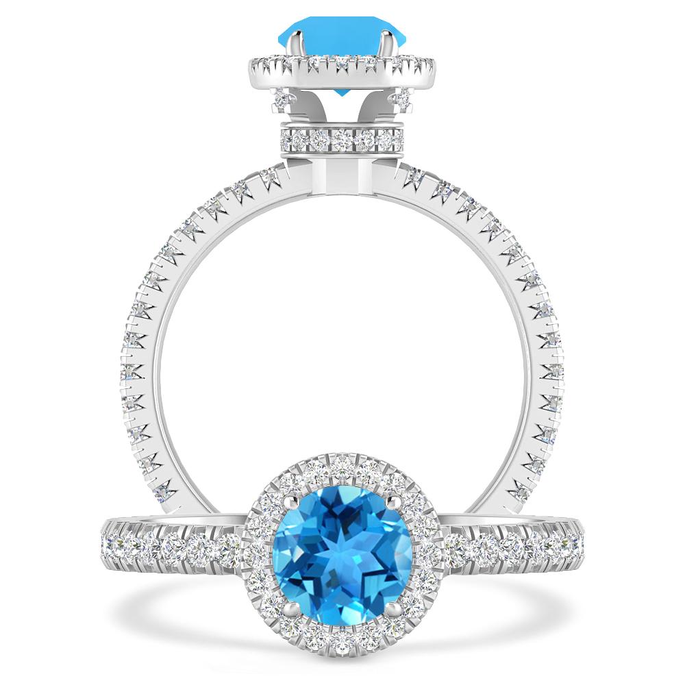 White Gold - Blue Topaz