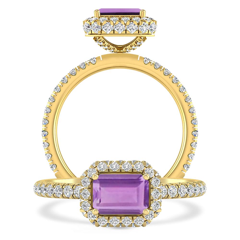 Yellow Gold - Amethyst