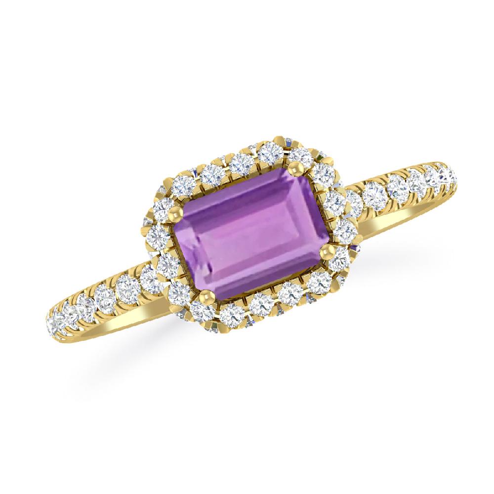 Yellow Gold - Amethyst