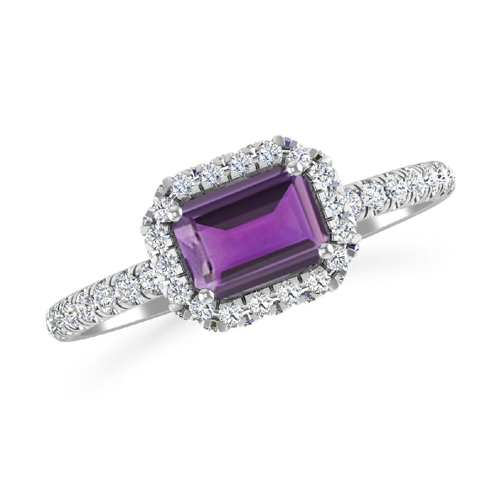 White Gold - Amethyst