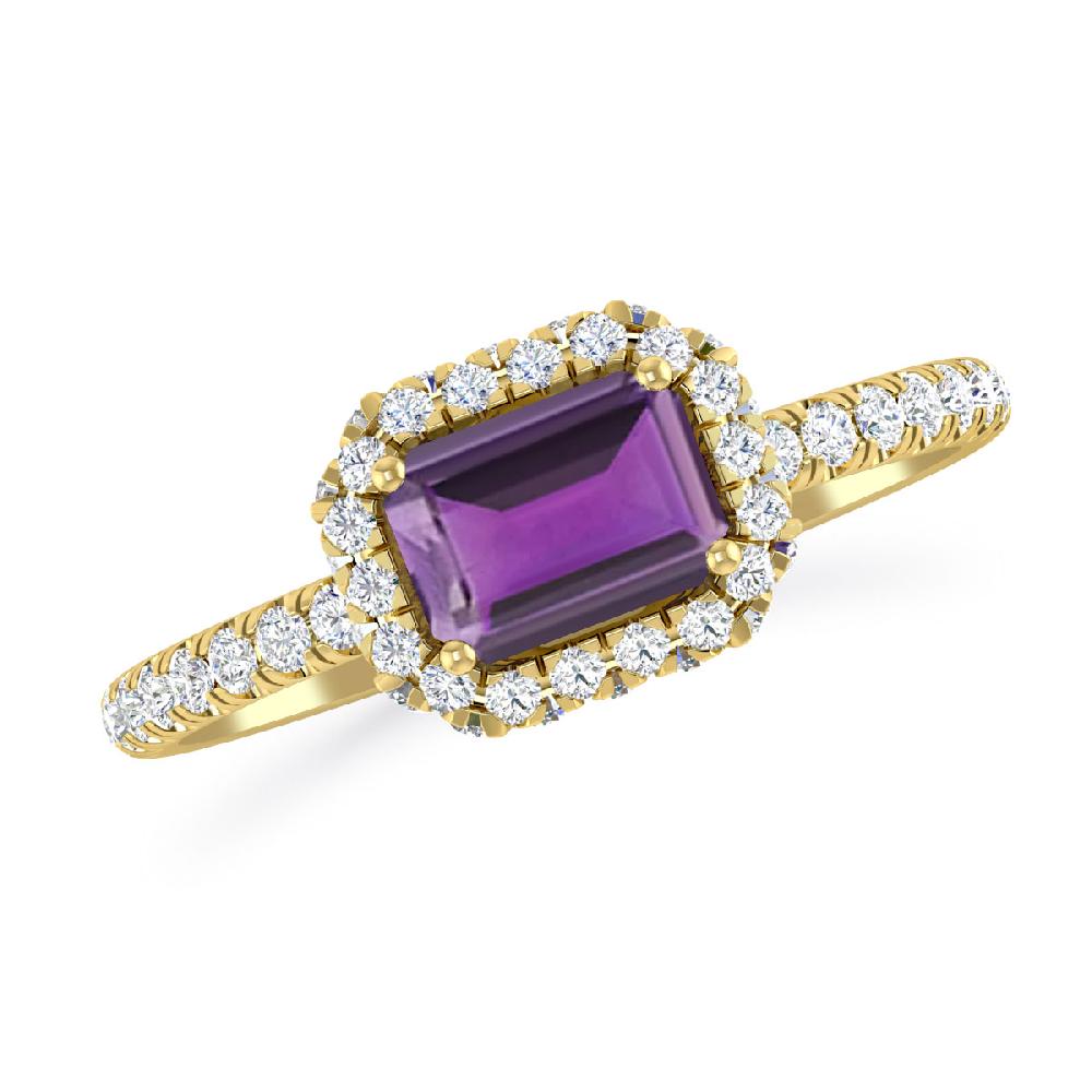 Yellow Gold - Amethyst