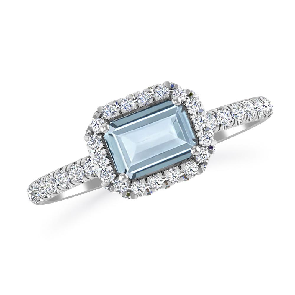White Gold - Aquamarine