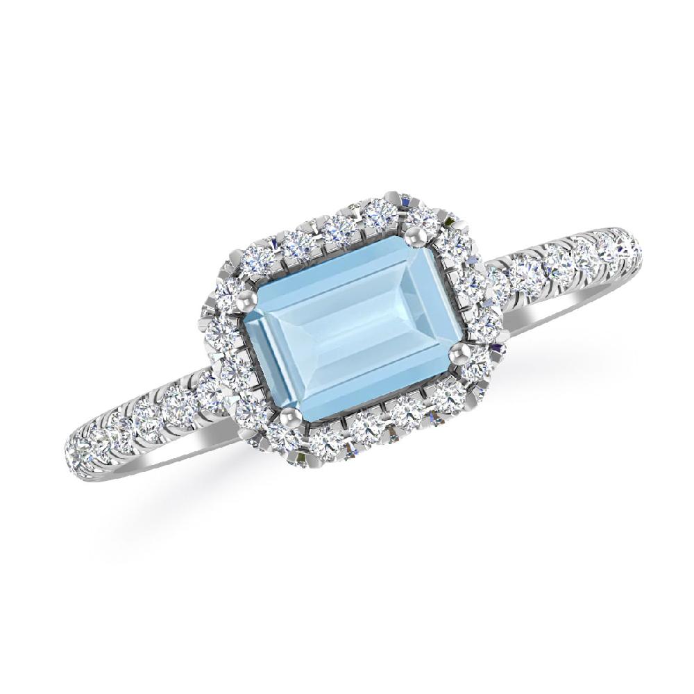 White Gold - Aquamarine