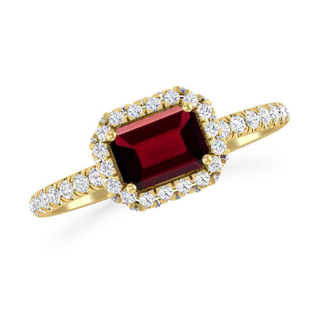 Yellow Gold - Garnet