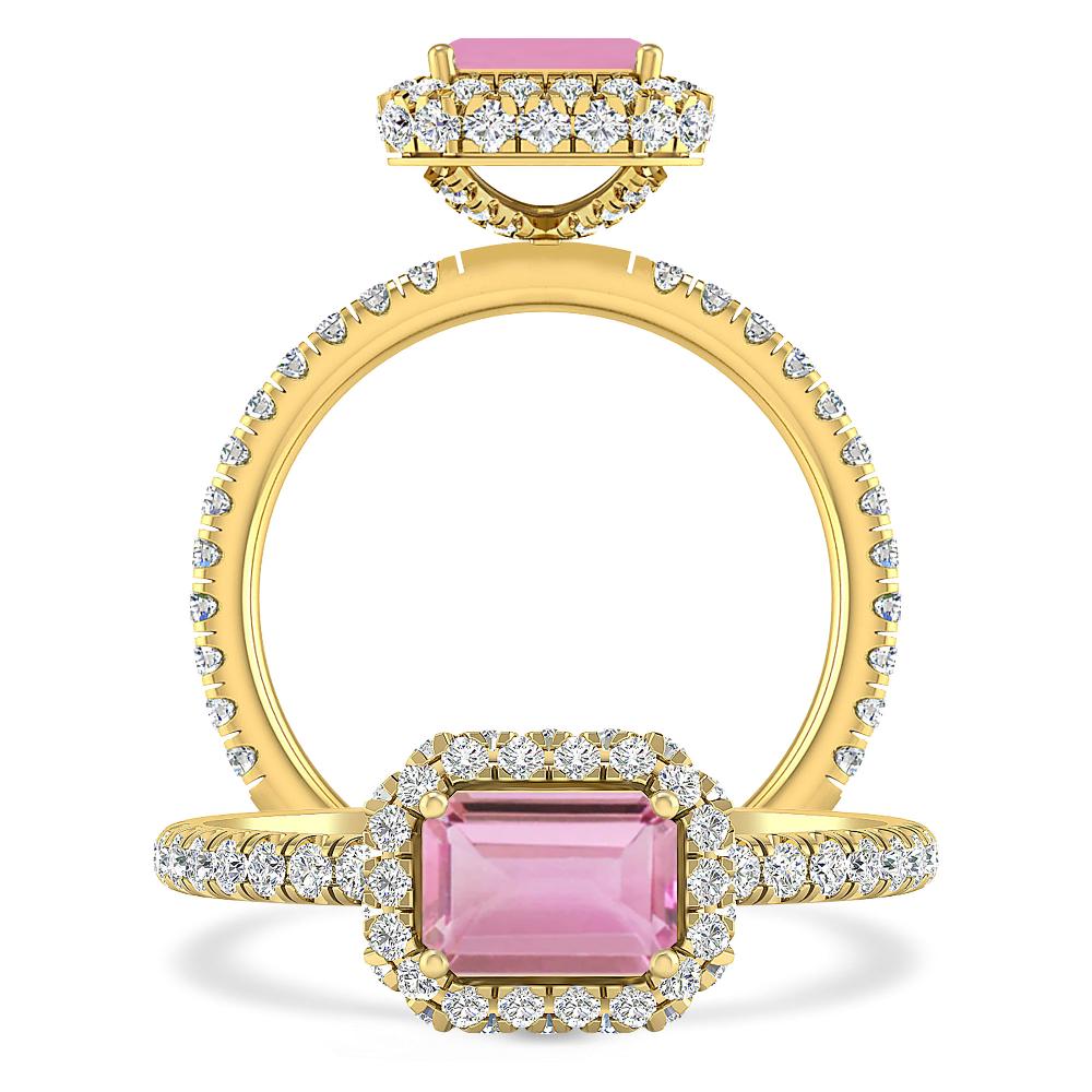 Yellow Gold - Pink Tourmaline