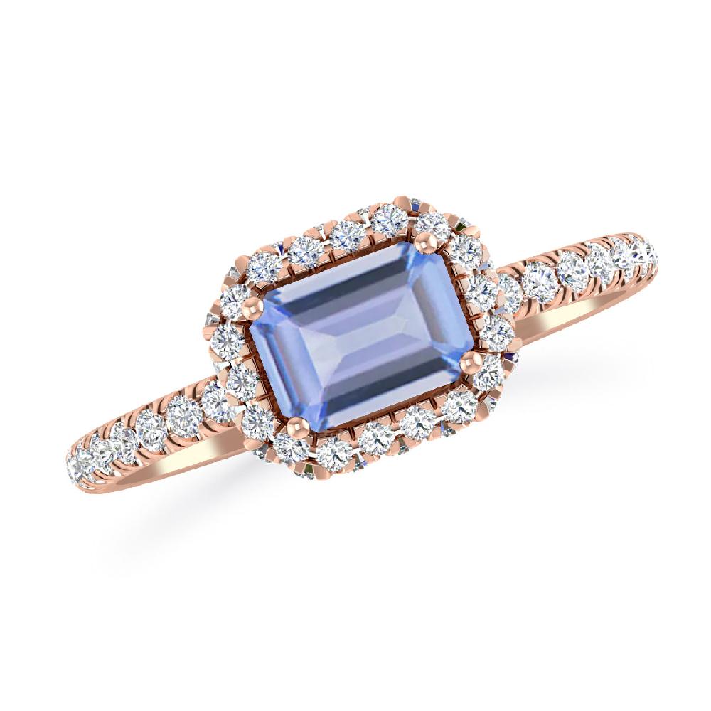 Rose Gold - Tanzanite