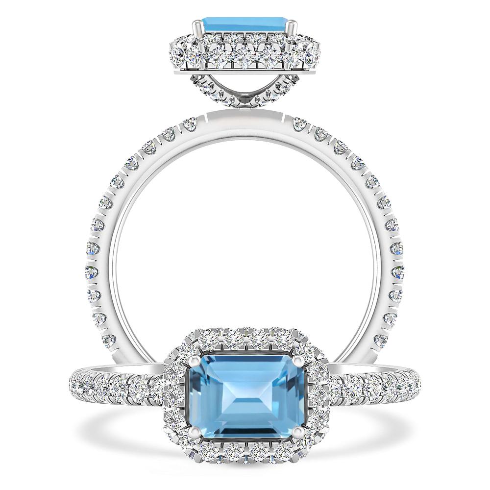 White Gold - Blue Topaz
