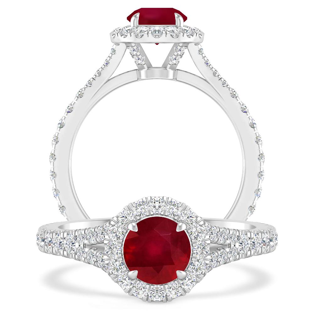 White Gold - Ruby