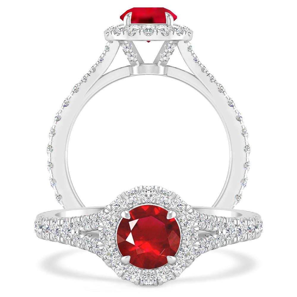 White Gold - Ruby
