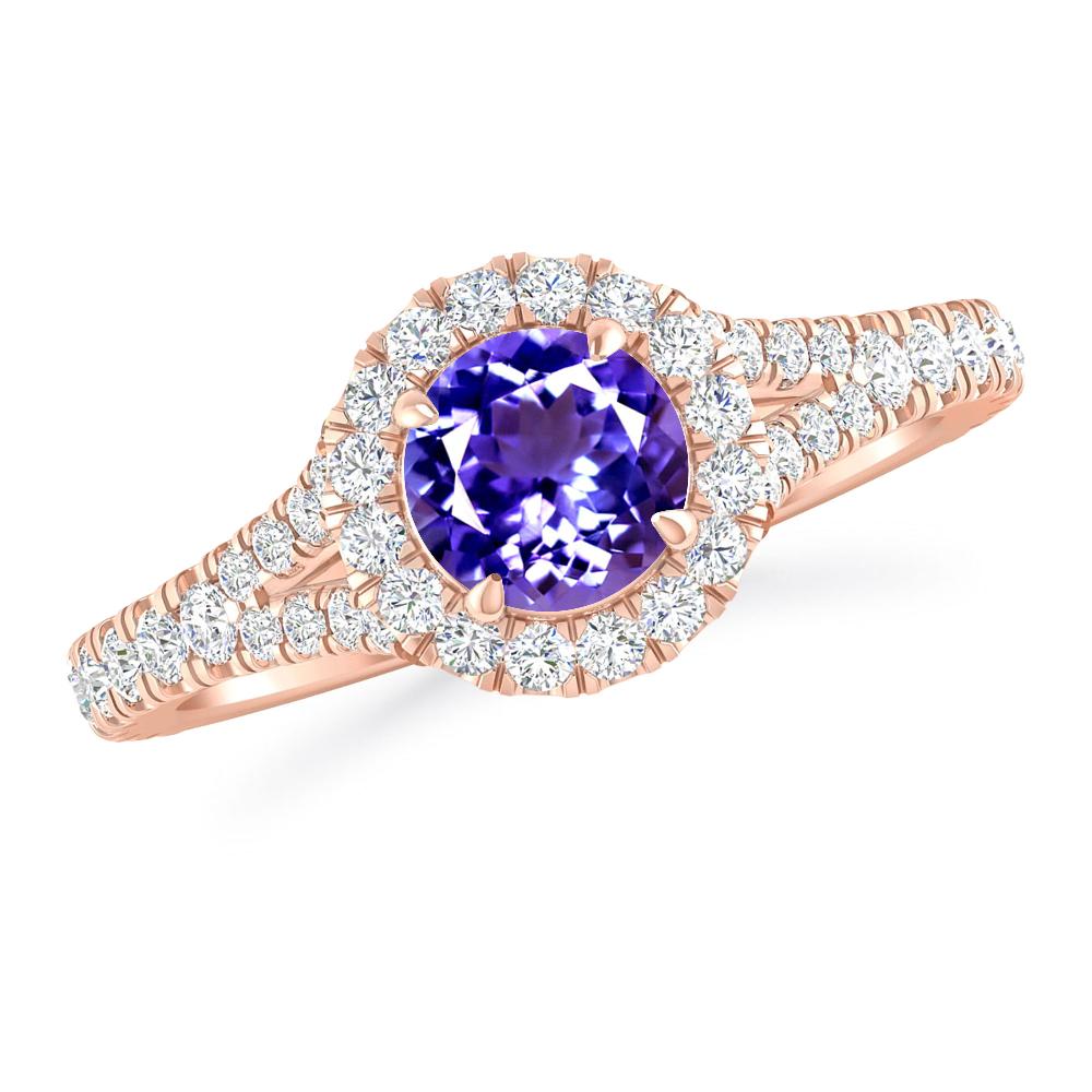 Rose Gold - Tanzanite