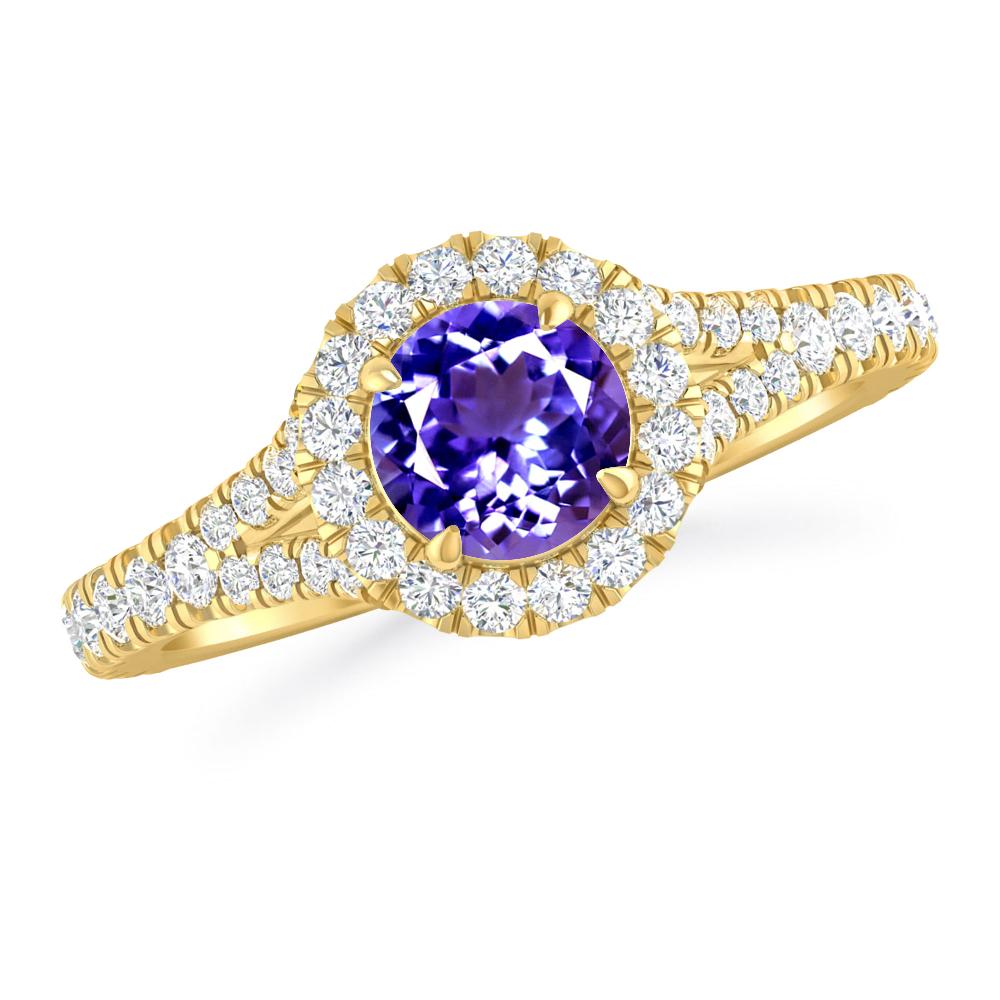 Yellow Gold - Tanzanite