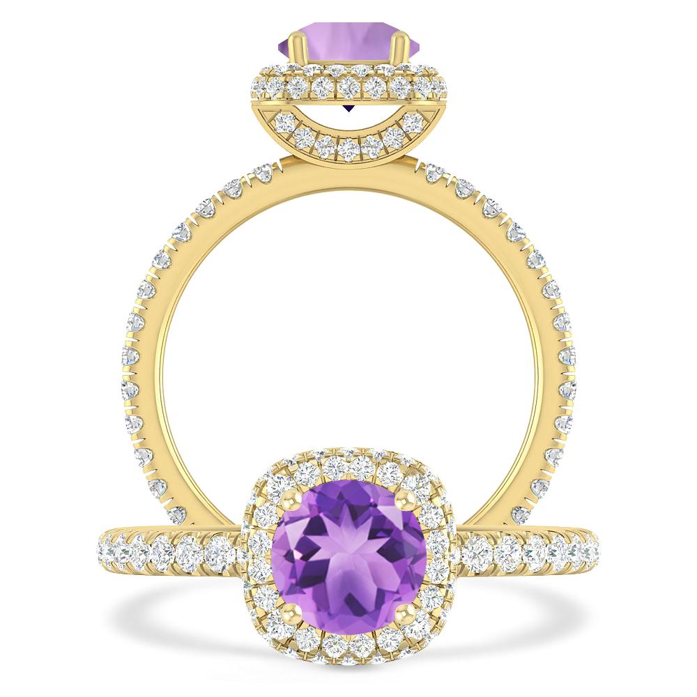 Yellow Gold - Amethyst