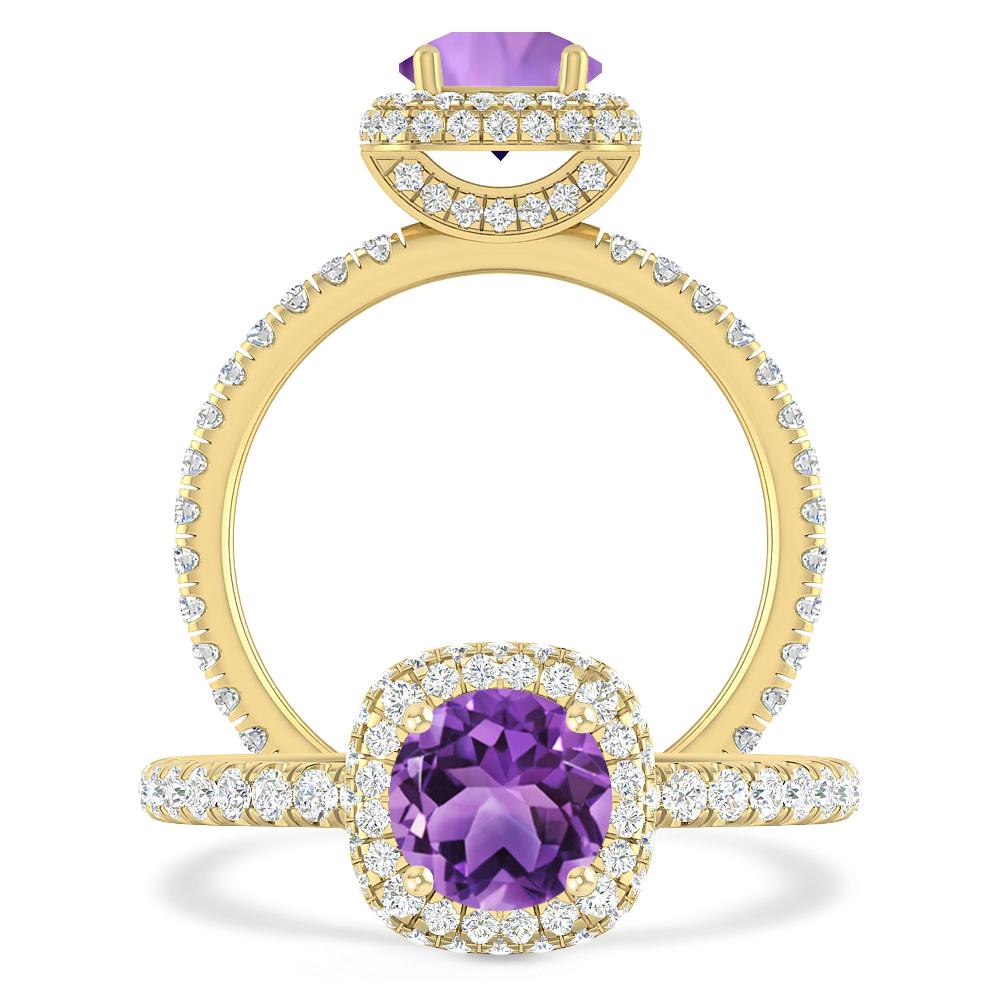 Yellow Gold - Amethyst