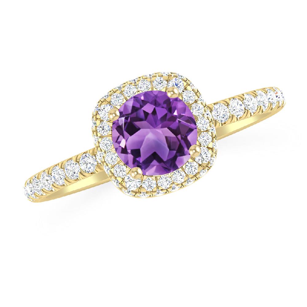 Yellow Gold - Amethyst