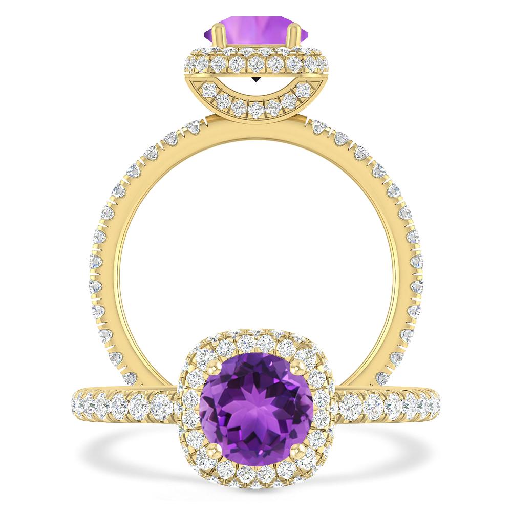 Yellow Gold - Amethyst