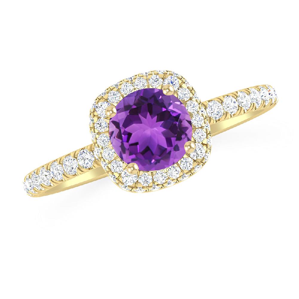 Yellow Gold - Amethyst